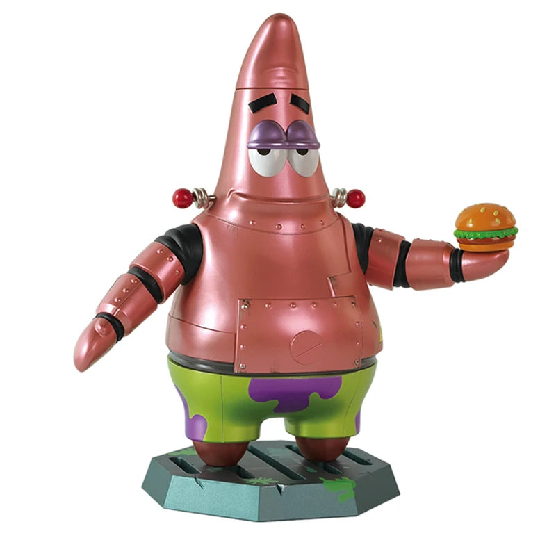 New Patrick Mechanical Style Model 360° Waist Rotation SpongeBob Series Collection of Ornaments PVC Large Figure Toy Gifts