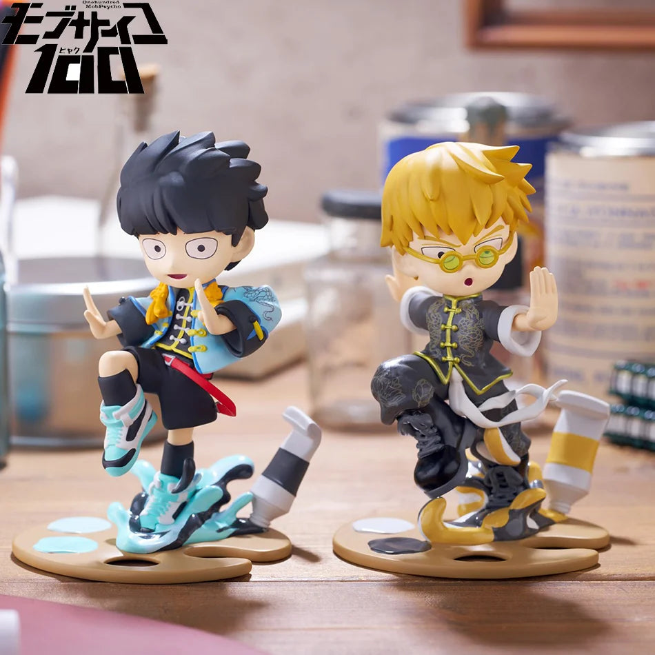 Anime Mob Psycho 100 Figures Gk Reigen Arataka Q Edition Kawaii Standing Palm Series Model Doll Desktop Ornament Collectible Toy