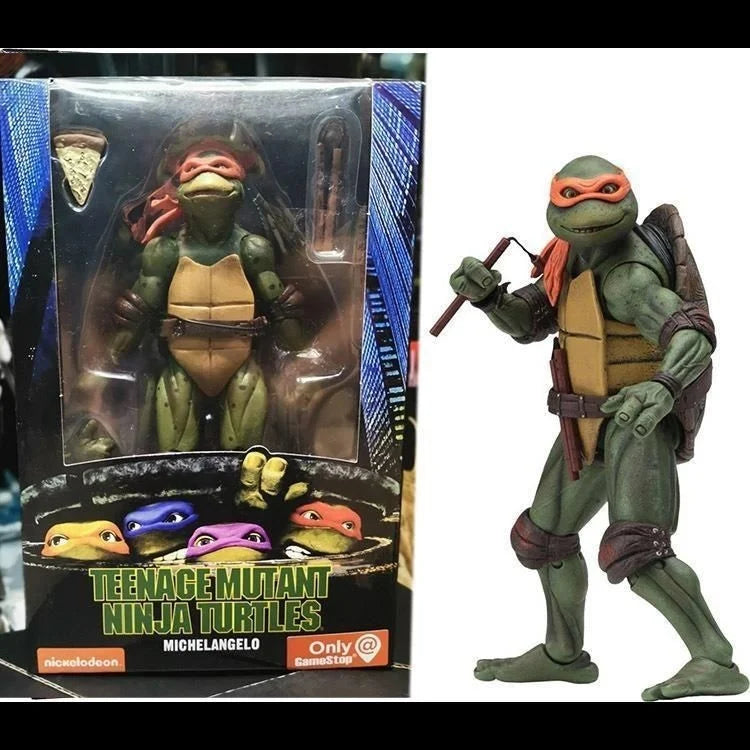 Neca Ninja Turtles 1990 Movie Version Limited Edition 7 Inch Posable Action Figure Collectible Model Toy Gift Anime Figure Model