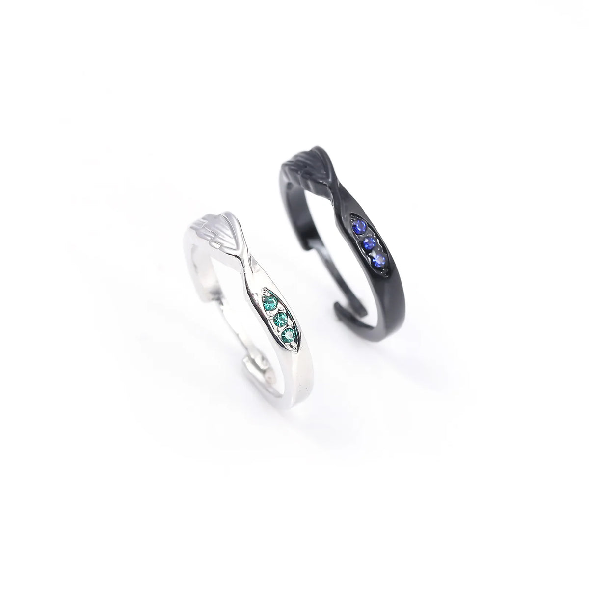 Brdwn Attack on Titan Unisex Eren Jager Mikasa Ackerman Cosplay Halloween Lovers Couple Ring