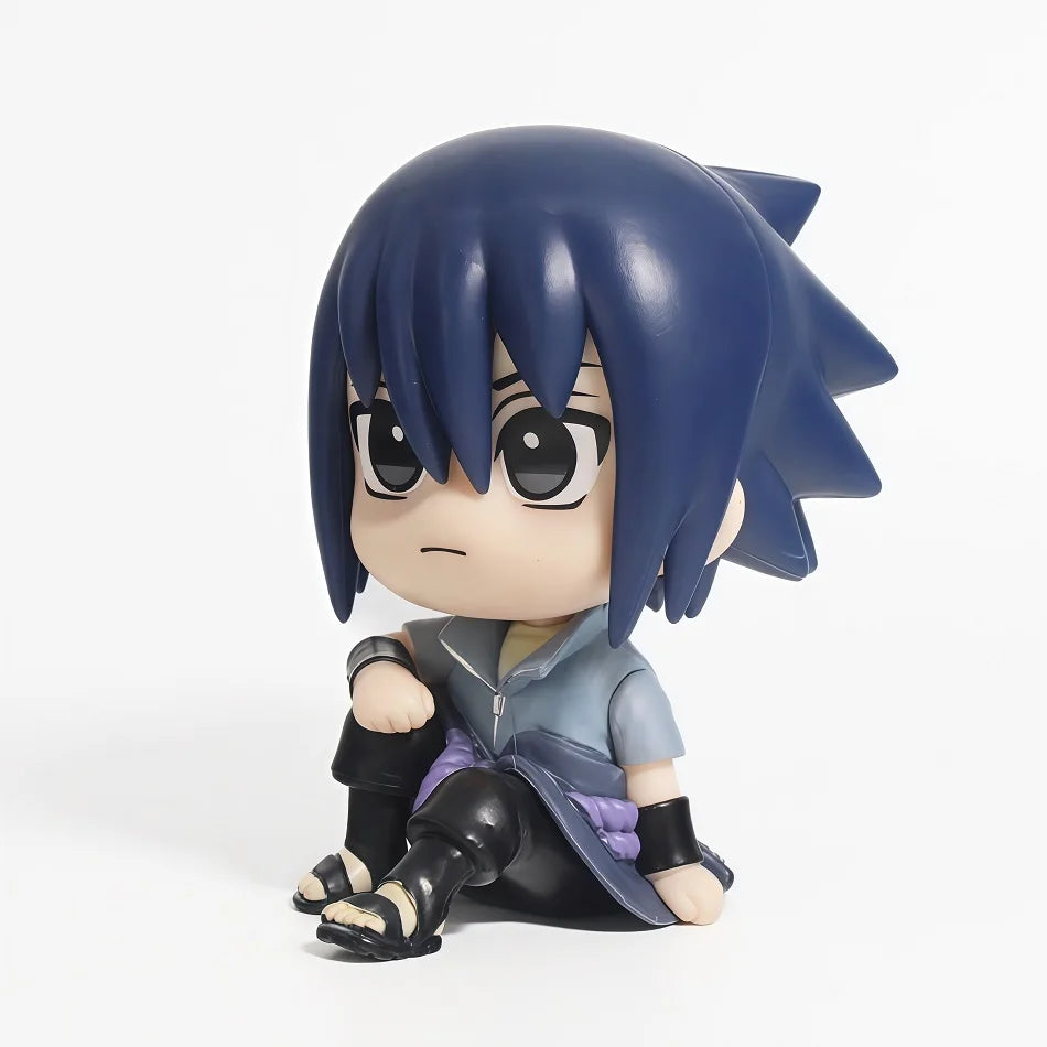 Naruto Chibi Figures Q Version Sitting Anime Figurines Sasuke Itachi Kakashi Gaara Hinata Sakura Collectible Desk Decor Gift