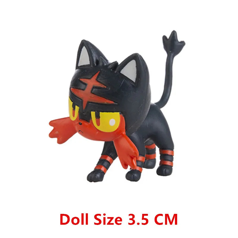 Pokemon Cartoons Anime Figure Pikachu Charmander Eevee Squirtle Cosplay Toys Model Figure Collection Dolls Birthday Gift