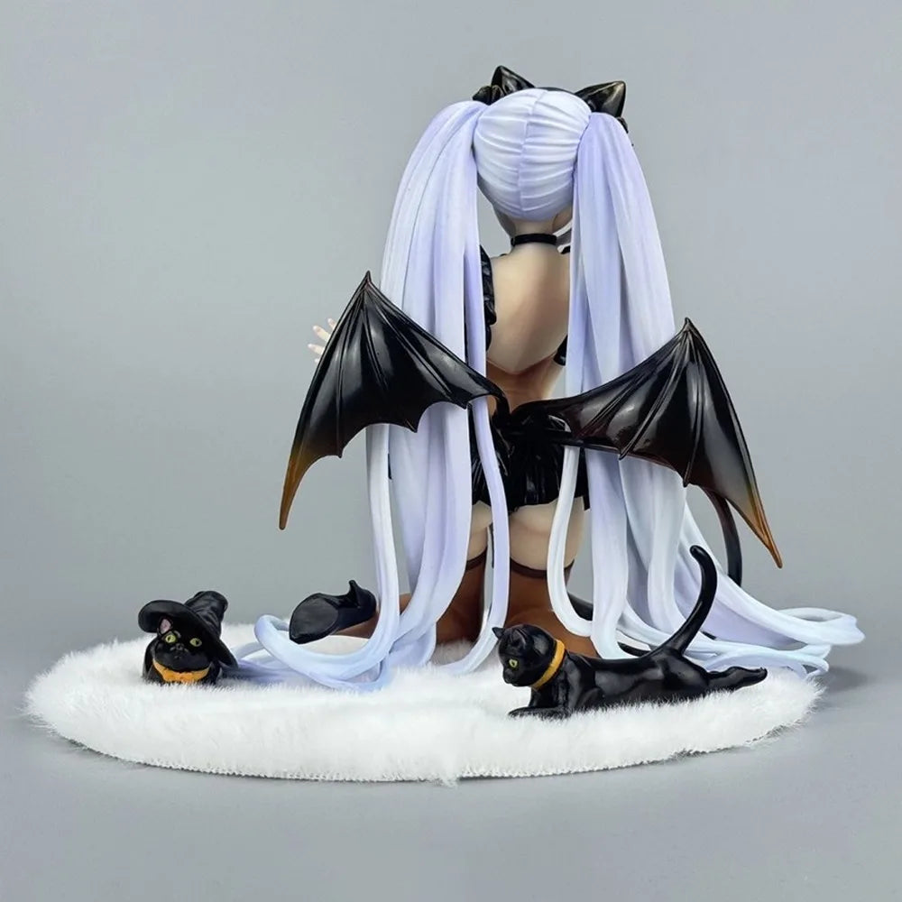 13.5cm Kneeling Pose Janus Azure Demon Anime Figure Chassis Decor Model Statue Desktop Ornament Collectible Gift For Game