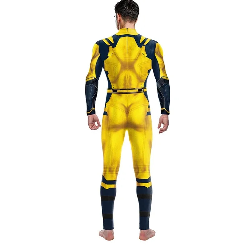 Super-héros Wolverine Deadpool Costume d'Halloween pour adultes enfants trois griffes Wolverine Spandex Zentai super-héros body