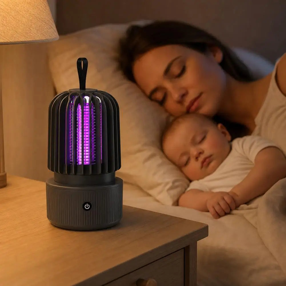 Electric Mosquito Killer Lamp Portable UV Light Bug Zapper USB Insect Fly Trap Quiet For Home Bedroom Outdoor Camping
