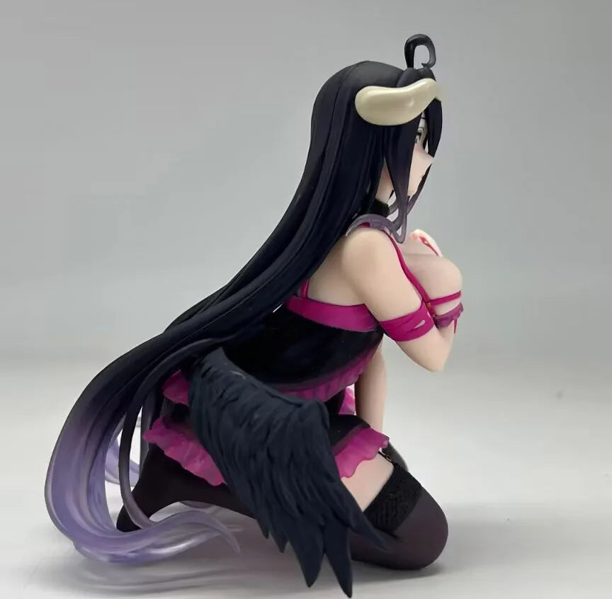 2026 100% Genuine Japanese Original Anime PVC Albedo Robe Sitting Ver Action Figure Collectible Model Toys
