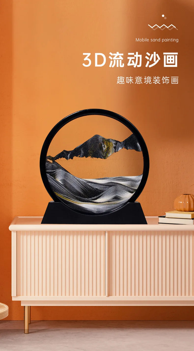 3d Quicksand Painting Desktop Ornaments Home Living Room Decoration Ecological Quicksand Painting Craft Decorations