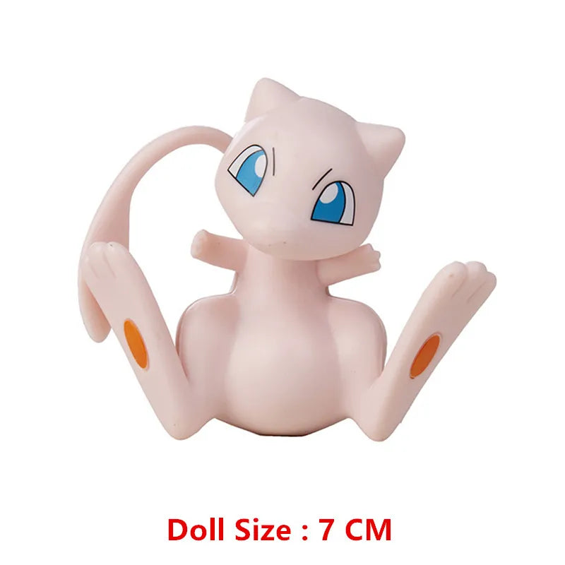 Pokemon Cartoons Anime Figure Pikachu Charmander Eevee Squirtle Cosplay Toys Model Figure Collection Dolls Birthday Gift