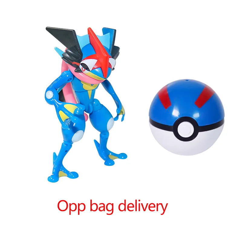 Deform Pokemon Pokeball Greninja Lucario Ball Action Figure Toy Set Mew Pikachu Dragonite Snorlax Venusaur Blastoise Elf Monster