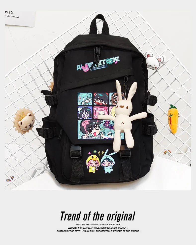 Alien Stage Anime Peripheral Kawaii Student Schoolbag Large Capacity Backpack Animation Peripheral Bag Leisure Backpack For Fans