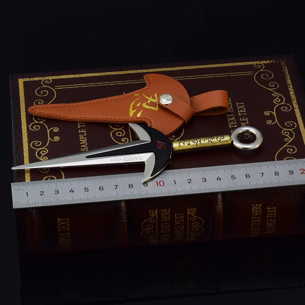 18cm/30cm Naruto Namikaze Minato Weapon The Art of FlyThunder God Kunai Metal Craft Model with Holster Desk Ninja Ornaments Toys