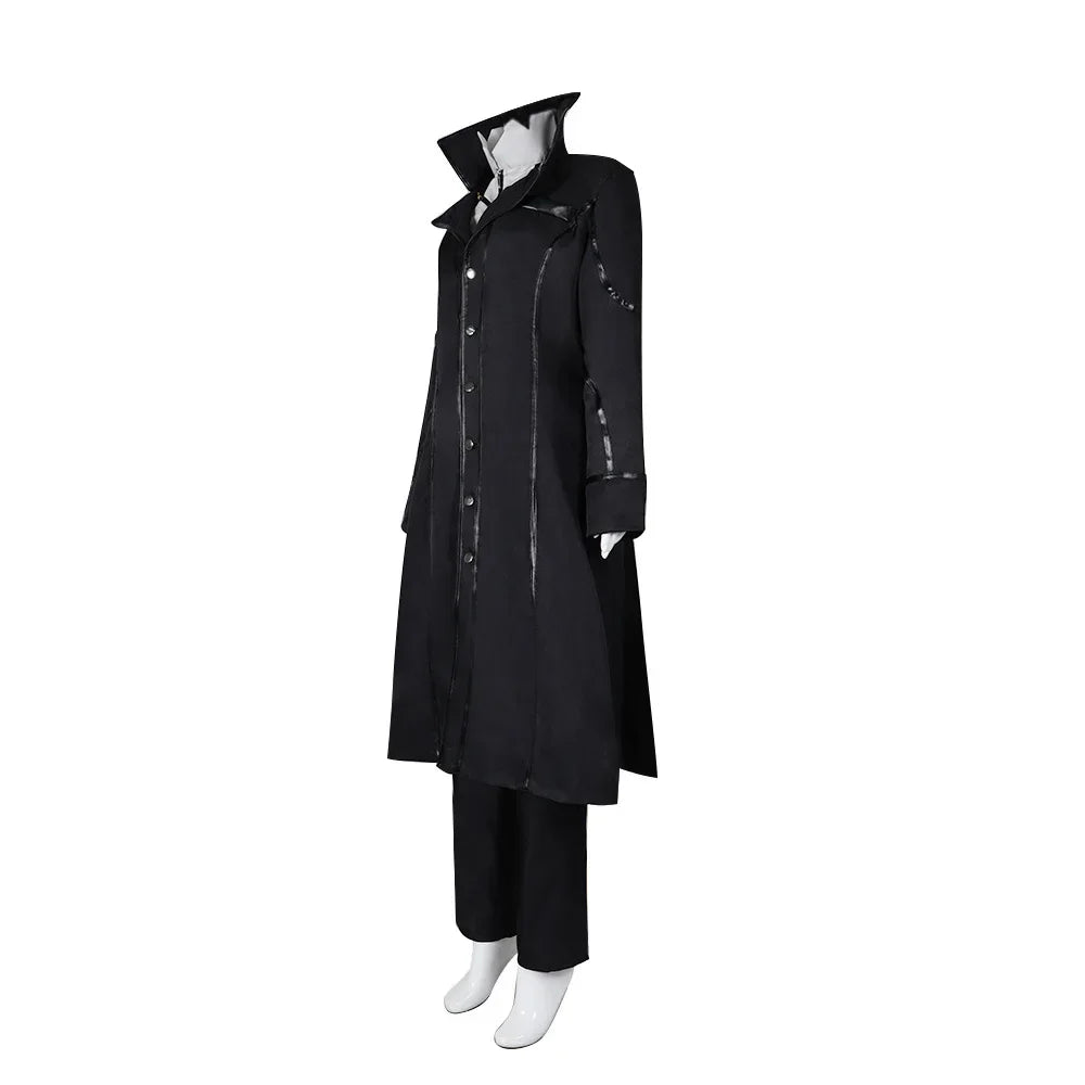 Anime Persona 5 Joker Cosplay Costume Game P5 Rain Palace Lotus Cosplay Full Set of Clothing Glove Mask Black Overcoat Uniform