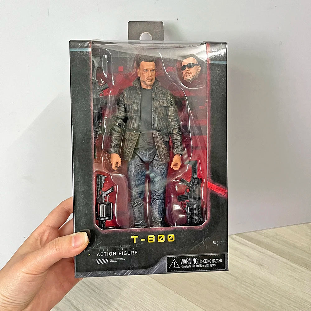Terminator Figure 2 Judgment Day T-800 Arnold Schwarzenegger Dark Fate Elderly Sarah Connor Figure Model Toy Doll Gifts
