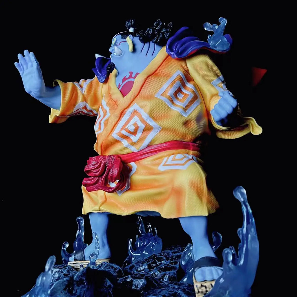Anime Action Figure Statue Model Collection Desktop Decoration 31cm One Piece Jinbe Attack Posture