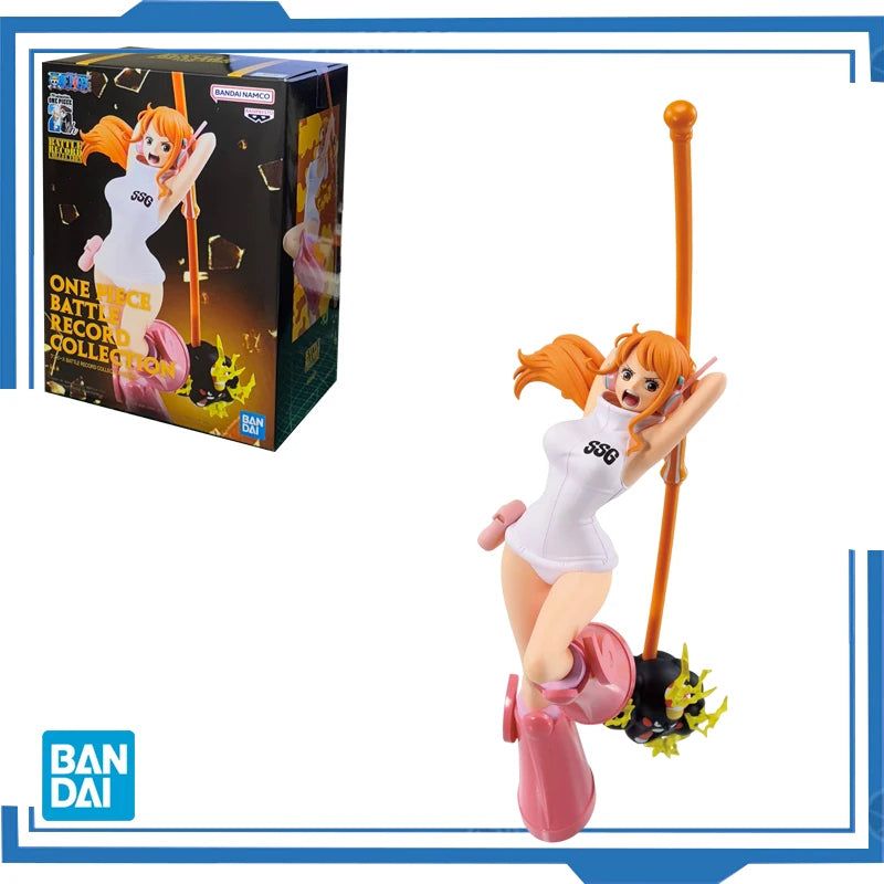 Bandai Original BANPRESTO Anime One Piece BATTLE RECORD COLLECTION BRC Nami PVC Action Figure Collectible Model Toys