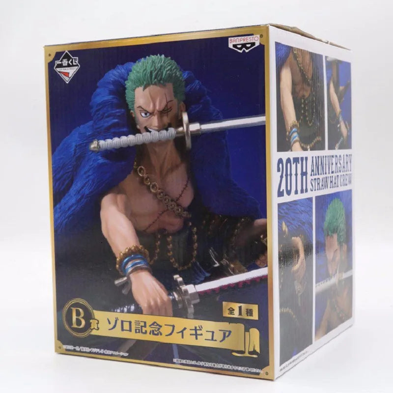 20th Anniversary One Piece Anime Figure Blue Ver.Luffy Zoro Chopper Sanji Robin Franky Usopp Nami Brook Action Figure Model Toy