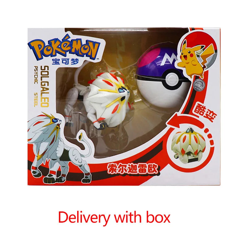 Deform Pokemon Pokeball Greninja Lucario Ball Action Figure Toy Set Mew Pikachu Dragonite Snorlax Venusaur Blastoise Elf Monster