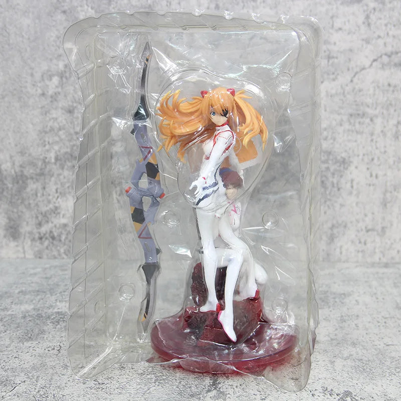 Eva 27cm Asuka Mari Makinami Action Figures Garage Kit Anime Bishoujo Model Double Character Peripheral Toy Statue Ornament Gift