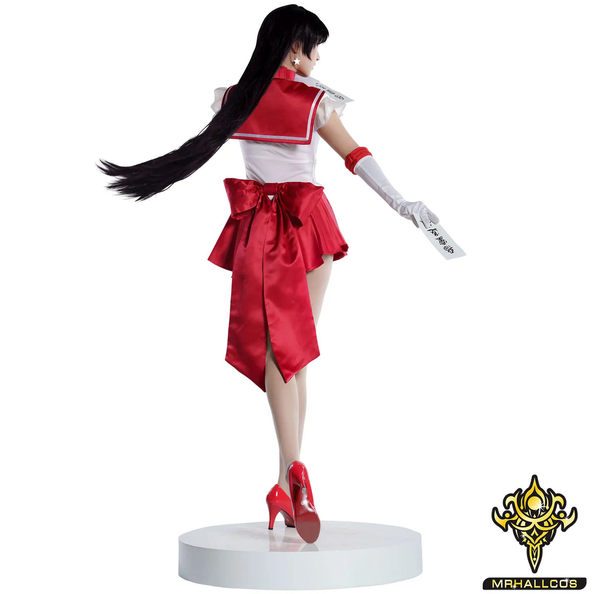 MRHALLCOS Anime Cosplay Sailor Mars Rei Hino Moon SuperS Crystal Dress Outfits Costume Halloween Party Kid Adult Women Plus Size