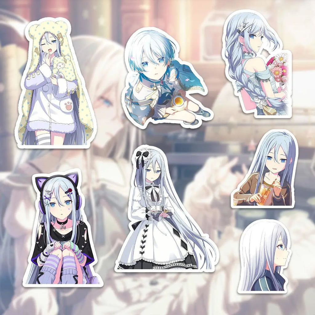 Project SEKAI  Yoisaki Kanade KND Gorgeous HD Half Body Sticker  PJSK Anime Peripheral DIY Laptop Notebook Decor Sticker