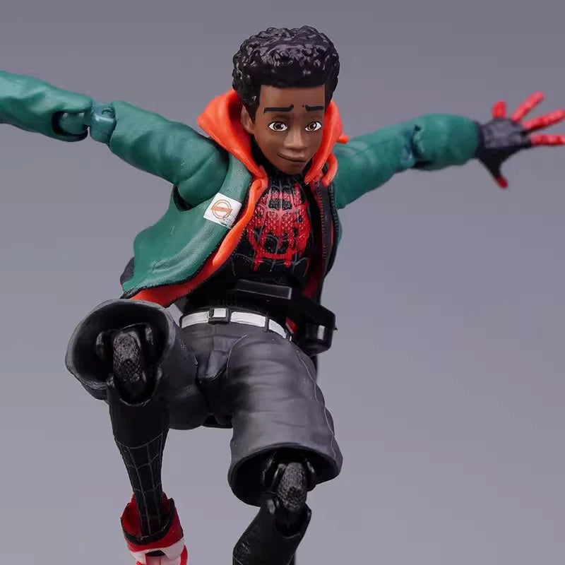 The Spider‑Verse Miles Morales Collectable Action Figure, Adjustable Joints Cool Posing Toy For Birthday Gift