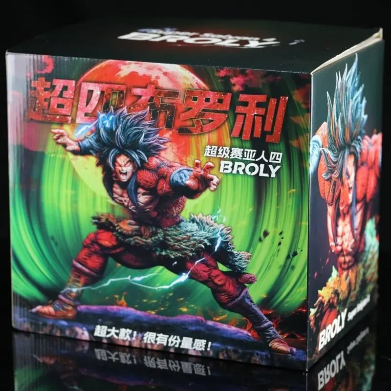 28cm Dragon Ball Broli Super Saiyan Handmade Animation Character Model Statue Collectible Desktop Decoration Action Figure Gift