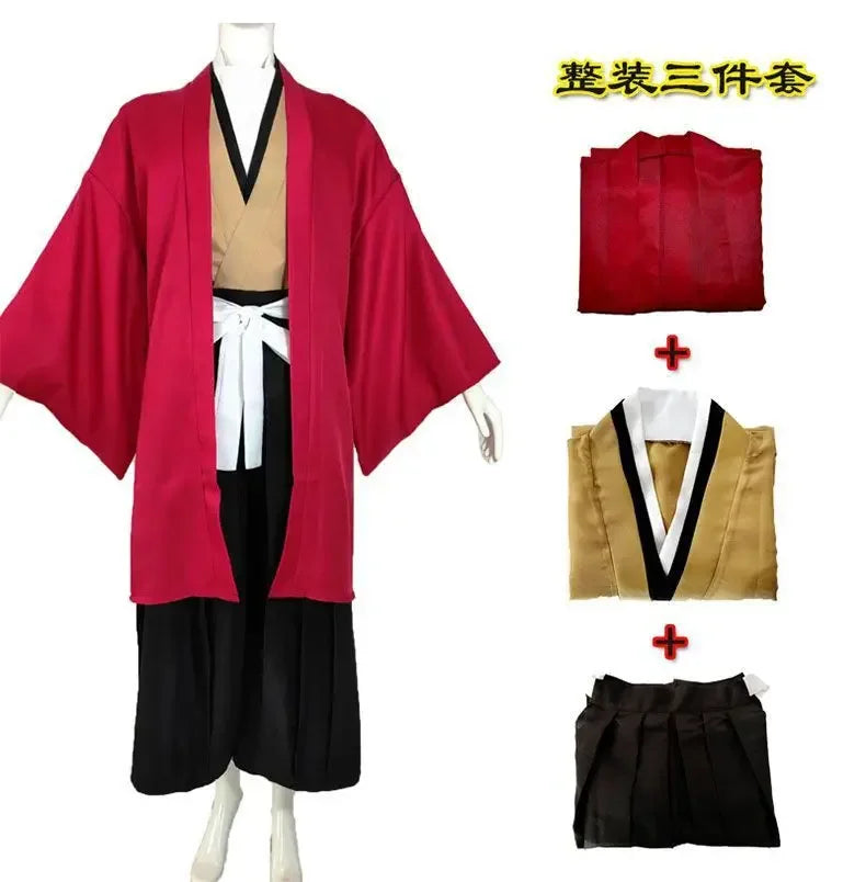 Anime Tsugikuni Yoriichi Cosplay Costume Wig Halloween Party Kimono