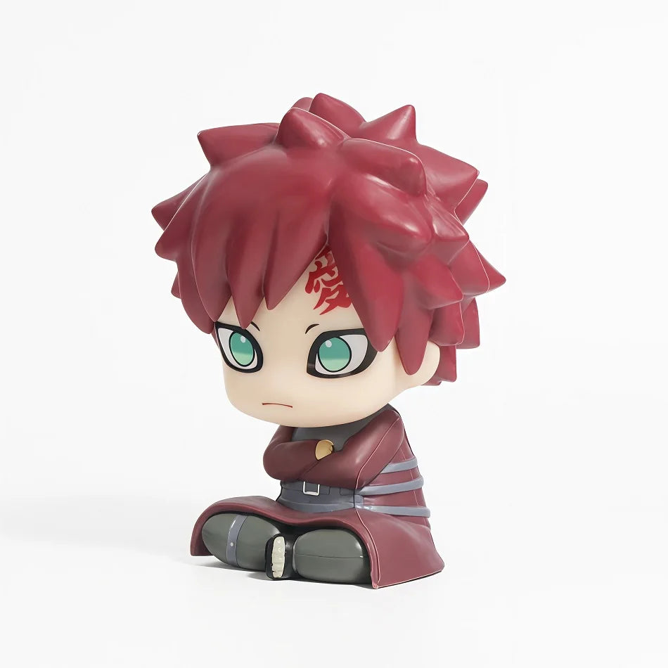 Naruto Chibi Figures Q Version Sitting Anime Figurines Sasuke Itachi Kakashi Gaara Hinata Sakura Collectible Desk Decor Gift