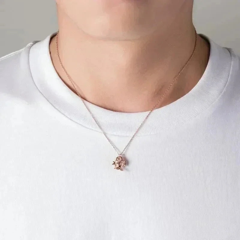 New Pokemon Espeon Snorlax Gengar Mewtwo Necklace Couple Accessories Anime Peripherals Fashion Cartoon Niche Light Luxury Gifts