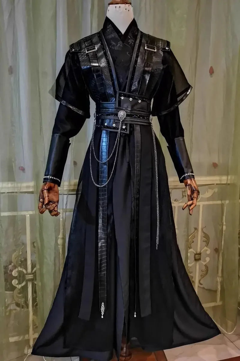 Mo Ran cosplay costume, ancient costume, black suit, Xiao Ce, Chang Geng, Gu Yun, Zhou Hui, Jin suit, Hei Shui, He Xuan cosplay,