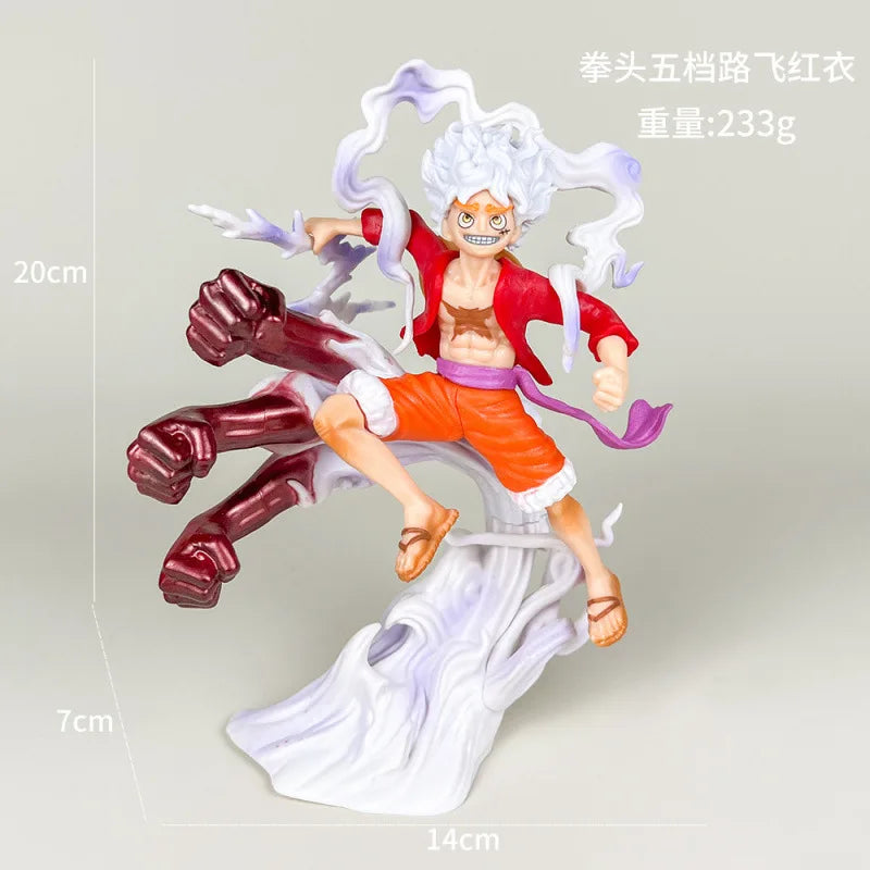 8-28cm One Piece Anime Figures Nika Luffy Gear 5th Action Figure Gear 5 Sun God Pvc Figurine Gk Statue Model Decoration Toys