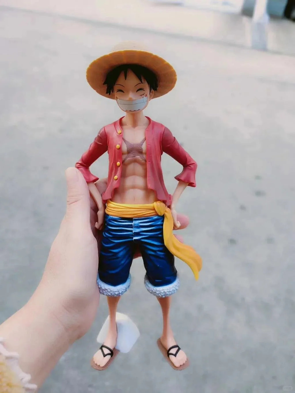 New 28cm One Piece Anime Figure Confident Smiley Luffy Three Form Face Changing Doll Action Figurine Model Toys Birthday Gifts