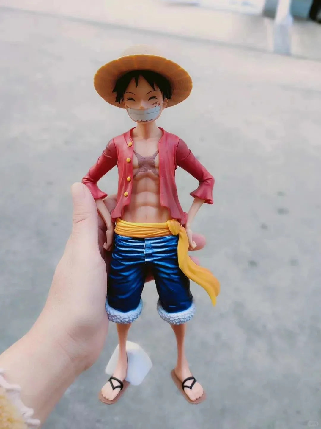 New 28cm One Piece Anime Figure Confident Smiley Luffy Three Form Face Changing Doll Action Figurine Model Toys Birthday Gifts