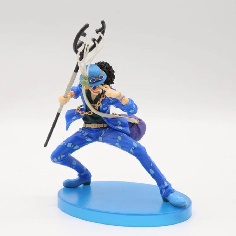 20th Anniversary One Piece Anime Figure Blue Ver.Luffy Zoro Chopper Sanji Robin Franky Usopp Nami Brook Action Figure Model Toy