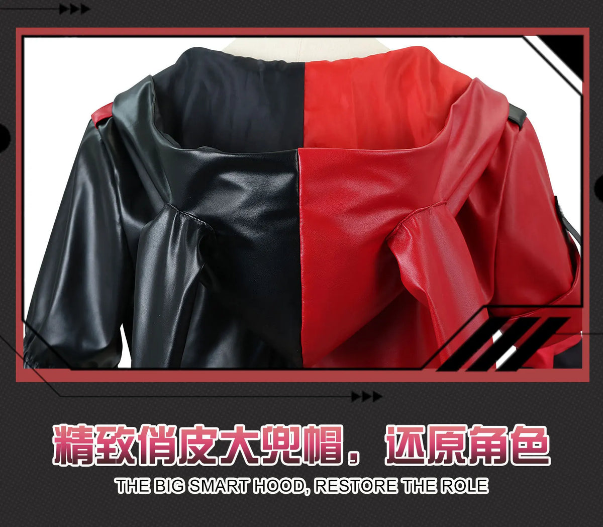 Suicide Anime Quinn Cosplay Costume Wig Faux Leather Jacket With Hats Shorts Bra Choker Gloves Belt Daily Wear Halloween