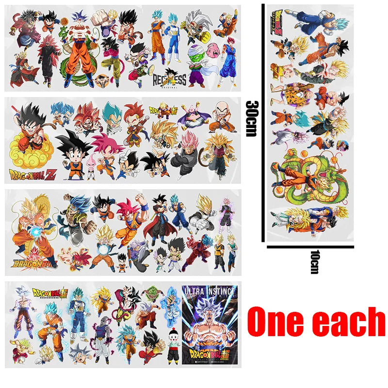 Son Goku Cartoon Transfer Sticker Anime Dragon Ball Permanent UV DTF Sticker Waterdichte DIY Sticker Water Cup Decorate