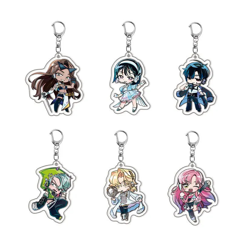 Hot Anime Alien Stage Chibis Plush Keychains for Women Accessories Bag Ivan Till Keyrings Jewelry Fans Couple Friends Gifts