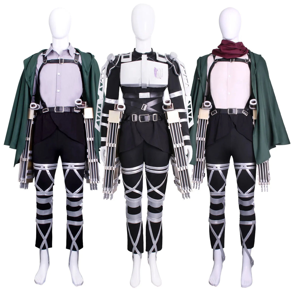 Anime Titan Cosplay Costume Final Season Jean Kirstein Levi Mikasa Ackerman Armin Connie Hange Only Costume without prop