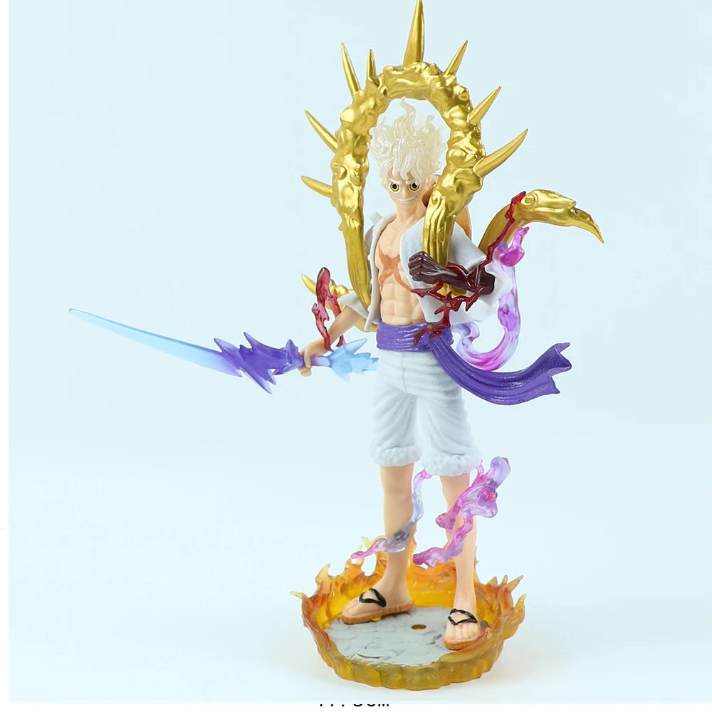8-28cm One Piece Anime Figures Nika Luffy Gear 5th Action Figure Gear 5 Sun God Pvc Figurine Gk Statue Model Decoration Toys