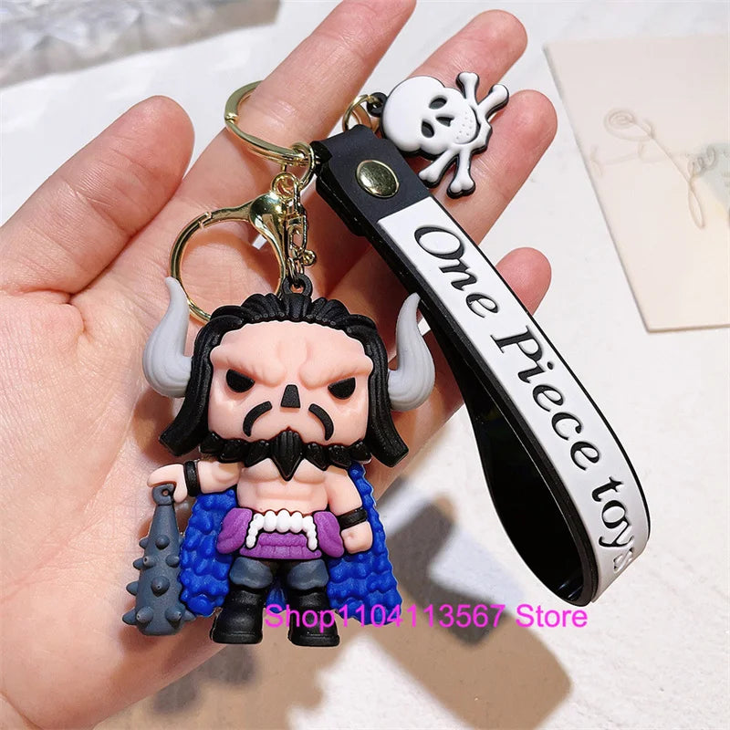One Piece Luffy Keychain Monkey D. Luffy Roronoa Zoro Cartoon Character Ornament Key Bag Pendant Clothing Accessories