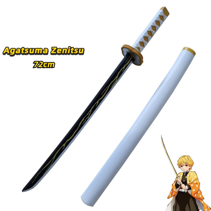 Kochou Shinobu Katana Anime Assembled Sword Cosplay Props Orange Rengoku Kyoujurou Kyoujurou Tanjirou Swords 72cm