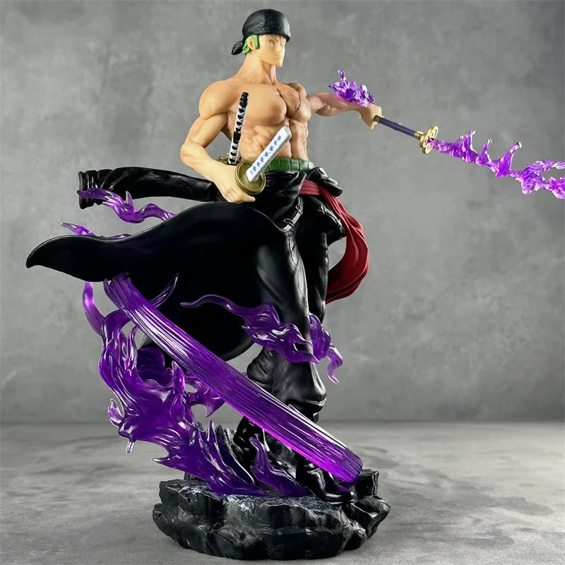 33cm One Piece Roronoa Zoro Enma Sword Wielding Standing Pose Anime Figure Statue Desktop Decoration Gift