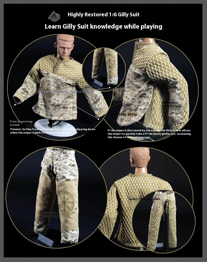 1/6 12-Inch NB07 NB08 Male Soldier Articulated Action Figure Multi-Piece Plastic Collectible Sniper With Barrett Military Models