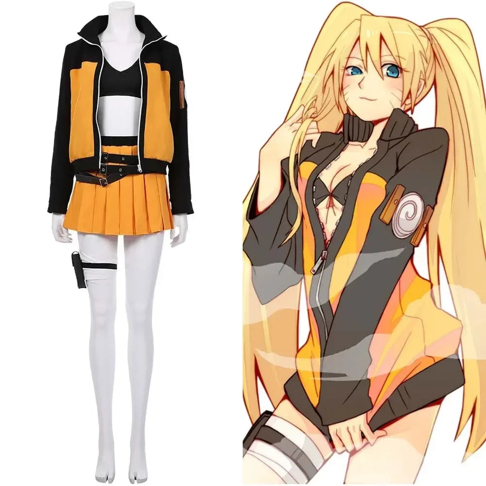 Anime Fox Uzumaki Cosplay Costume Women's Suit Uniform Suit Halloween Carnival Party Beautiful Women's Suit Dress Sexy Suit