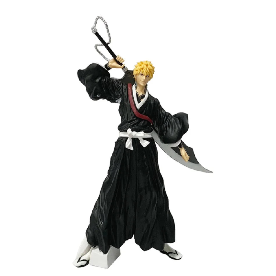 21cm Bleach Anime Figure Kurosaki Ichigo/Aizen Sousuke Battle Style Action Model Pvc Statue Desktop Ornament Collection Toy Gift
