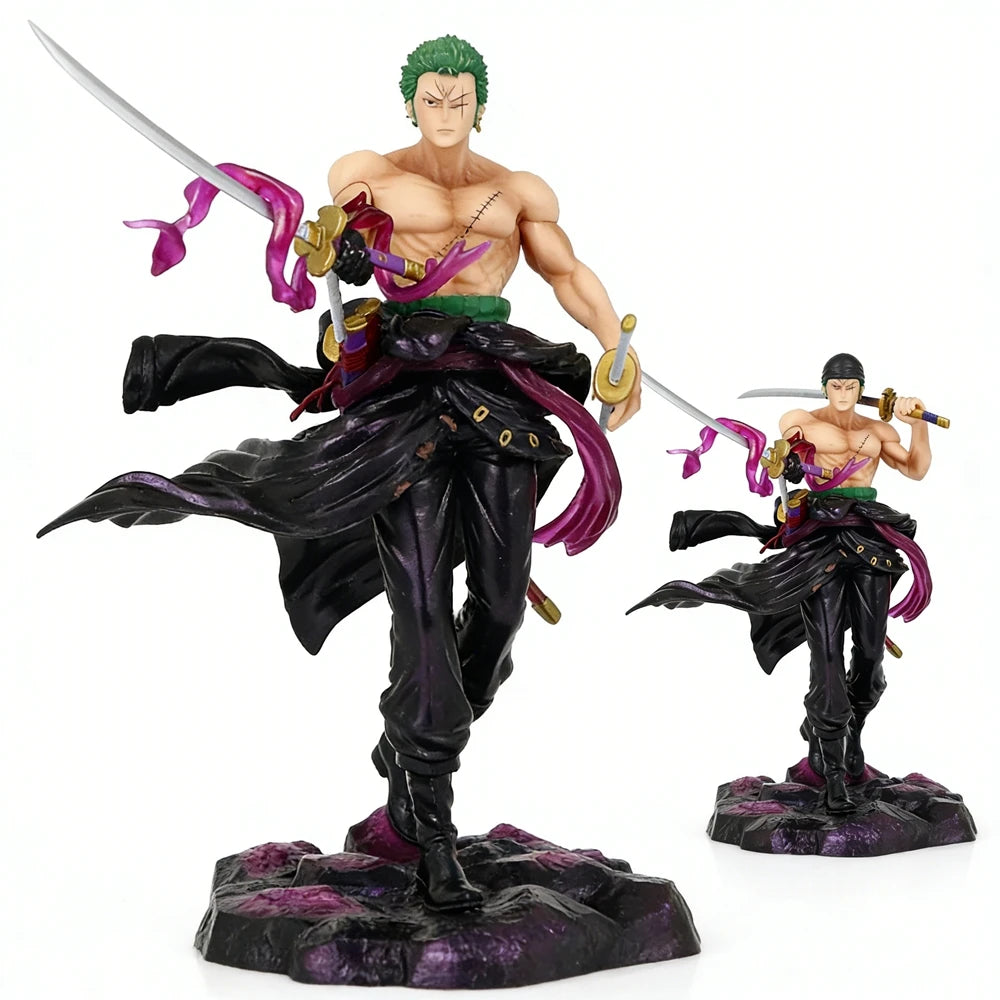 20CM Roronoa Zoro Figure Santōryū Santōryū Haoushoku Haki  Anime ONE PIECE Scene Decoration Model Toy Gift Collection  PVC