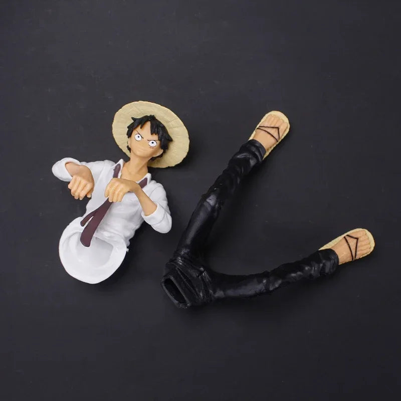 12cm One Piece Anime Figure Luffy Sitting Position Action Figure PVC Model Collection Statue Figurine Doll Toy For Birthday Gift
