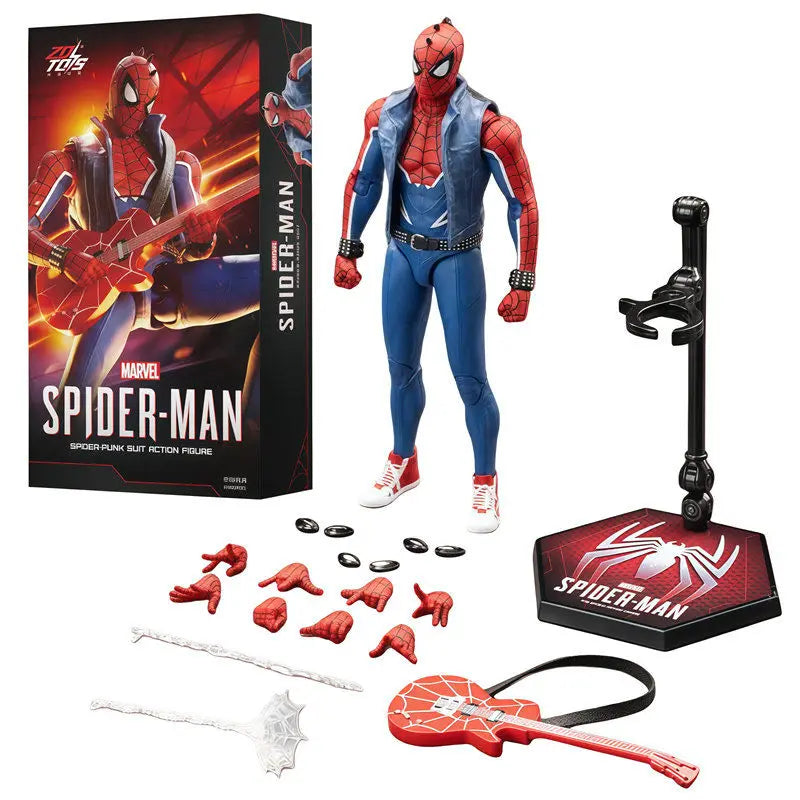 ZD Toy Spider-Man Brand New Day Spider Man PS4 Peter Parker Gold Black Red Iron Spider Hobie Brown Action Figure Toys Model Gift
