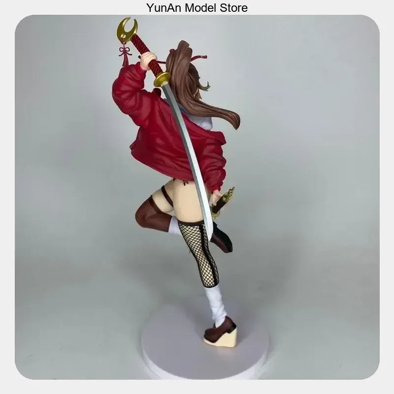 28cm Anime Dual Swords Standing Pose Figure Collectible Desktop Decoration Gift