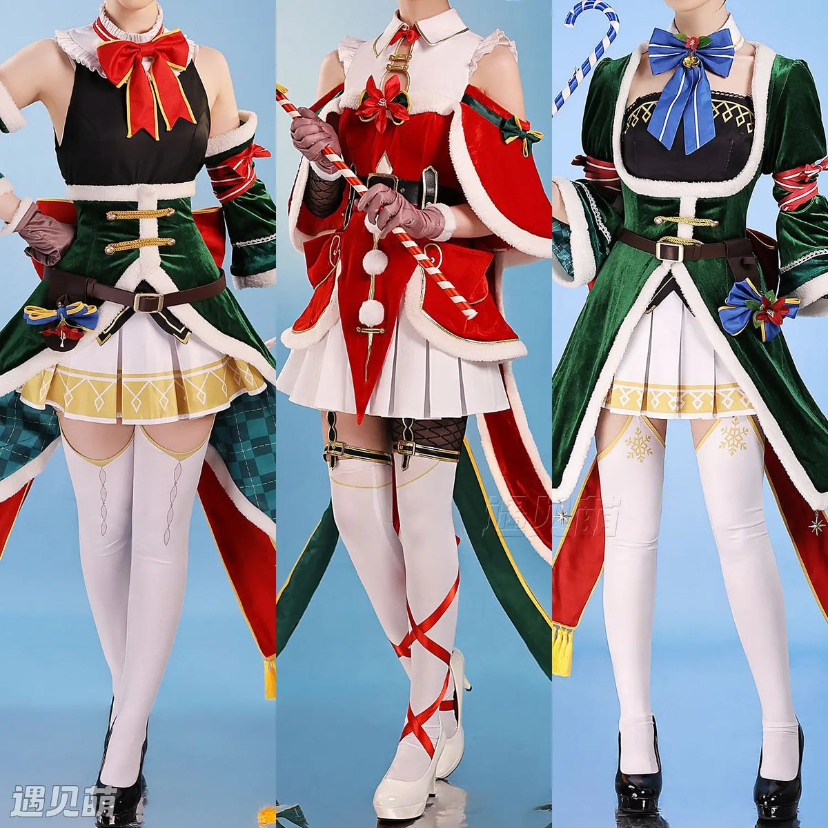 Rem Ram Christmas Dress Emilia Cosplay Costume Anime Re:ZERO - Starting Life in Another World  Dress for Women Halloween Suits